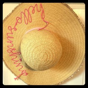 Summer straw bucket hat NWOT